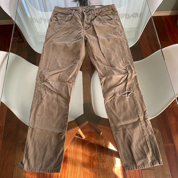 rag & bone Distressed RB 15X Tailored Workwear Pants - Picture 1 of 9